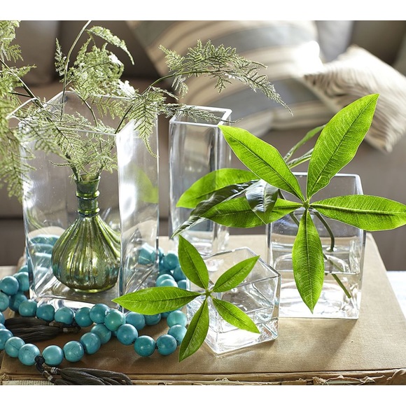 New Pottery Barn Square Handblown Glass Oversized Vase Classic Large Square Vase - Picture 2 of 3